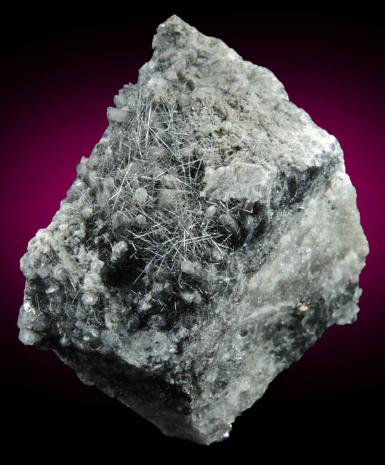 Jamesonite-Boulangerite on Quartz from Mina Noche Buena, Mazapil, Zacatecas, Mexico