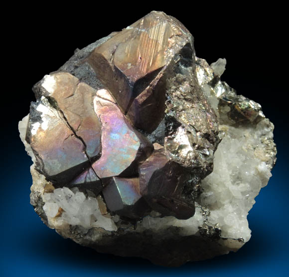 Pyrite on Quartz from Butte Mining District, Summit Valley, Silver Bow County, Montana