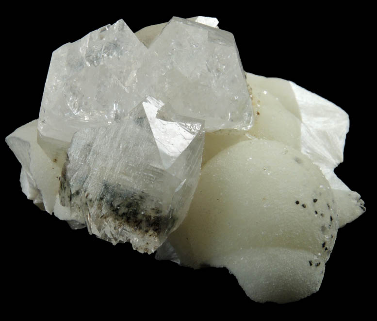 Apophyllite on Pectolite from Millington Quarry, Bernards Township, Somerset County, New Jersey