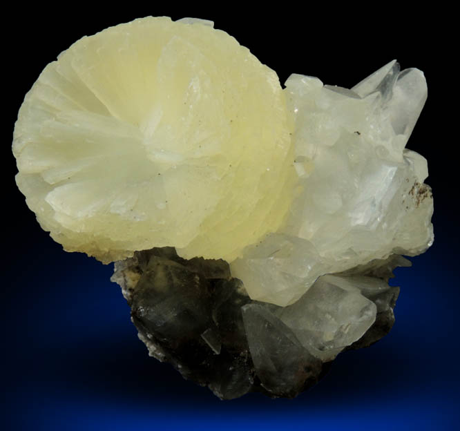 Prehnite on Calcite from Millington Quarry, Bernards Township, Somerset County, New Jersey