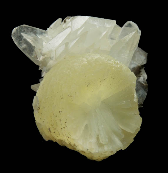 Prehnite on Calcite from Millington Quarry, Bernards Township, Somerset County, New Jersey
