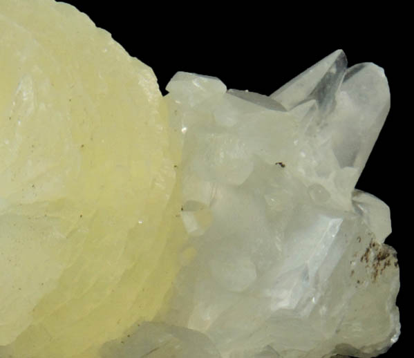 Prehnite on Calcite from Millington Quarry, Bernards Township, Somerset County, New Jersey