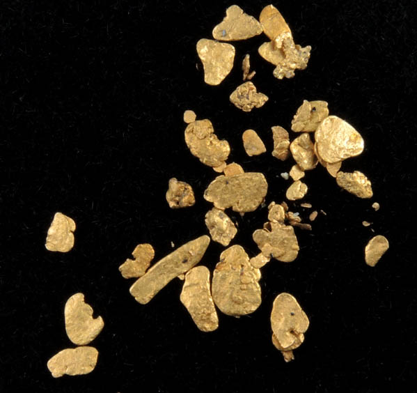 Gold from Hokitika District, South Island, New Zealand