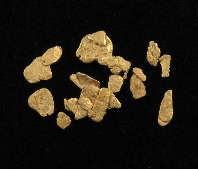 Gold from Hokitika District, South Island, New Zealand