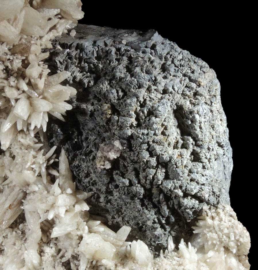 Calcite with Galena from Minerva #1 Mine, Cave-in-Rock District, Hardin County, Illinois