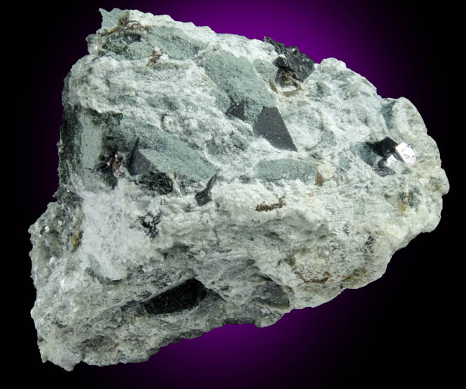 Magnetite in Talc from Chester Talc Mining District, Windsor County, Vermont