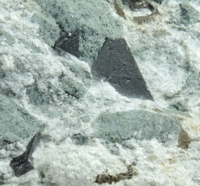 Magnetite in Talc from Chester Talc Mining District, Windsor County, Vermont