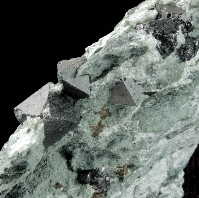 Magnetite in Talc from Chester Talc Mining District, Windsor County, Vermont