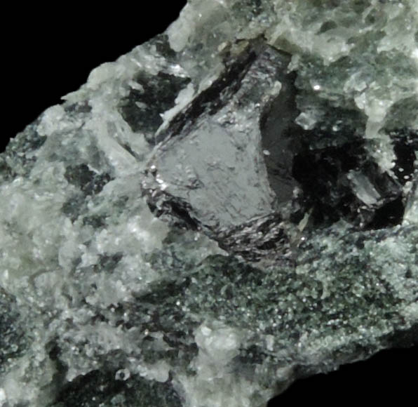 Magnetite in Talc from Chester Talc Mining District, Windsor County, Vermont