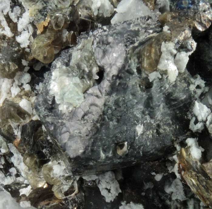 Spinel with Phlogopite in Calcite from Amity-Edenville marble belt, Warwick Township, Orange County, New York