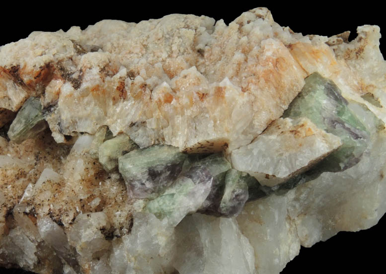Quartz over Fluorite over Quartz from Slope Mountain, Chatham, Carroll County, New Hampshire