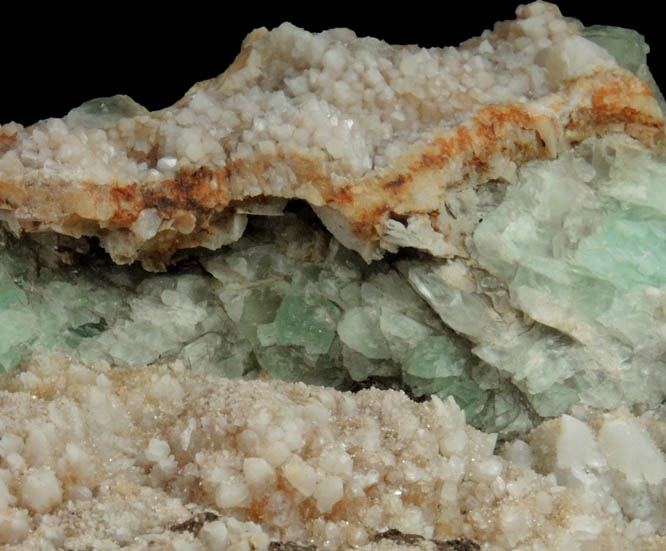 Quartz over Fluorite over Quartz from Slope Mountain, Chatham, Carroll County, New Hampshire