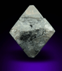 Diamond (3.72 carat translucent dark-gray octahedral crystal) from Zimbabwe