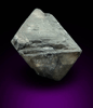 Diamond (2.21 carat translucent dark-gray octahedral uncut rough diamond) from Zimbabwe