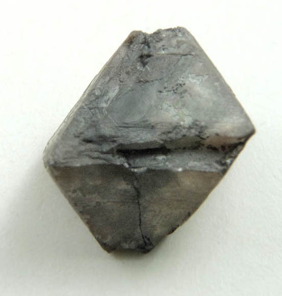 Diamond (2.21 carat translucent dark-gray octahedral uncut rough diamond) from Zimbabwe