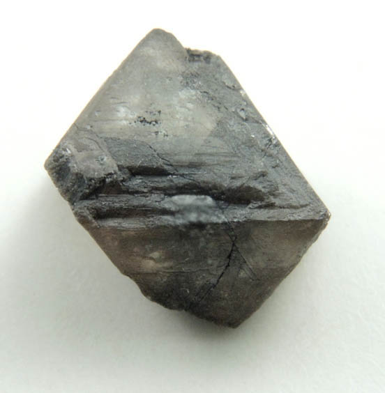 Diamond (2.21 carat translucent dark-gray octahedral uncut rough diamond) from Zimbabwe