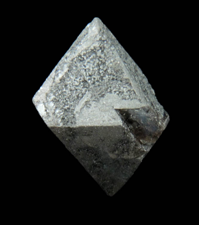 Diamond (2.54 carat translucent dark-gray octahedral crystal) from Zimbabwe