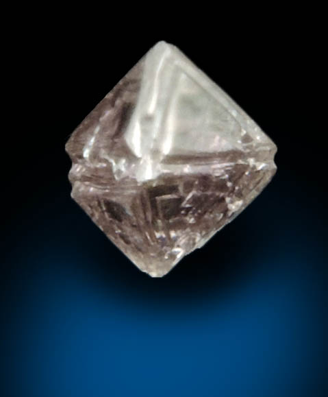 Diamond (0.19 carat pink-gray octahedral crystal) from Argyle Mine, Kimberley, Western Australia, Australia