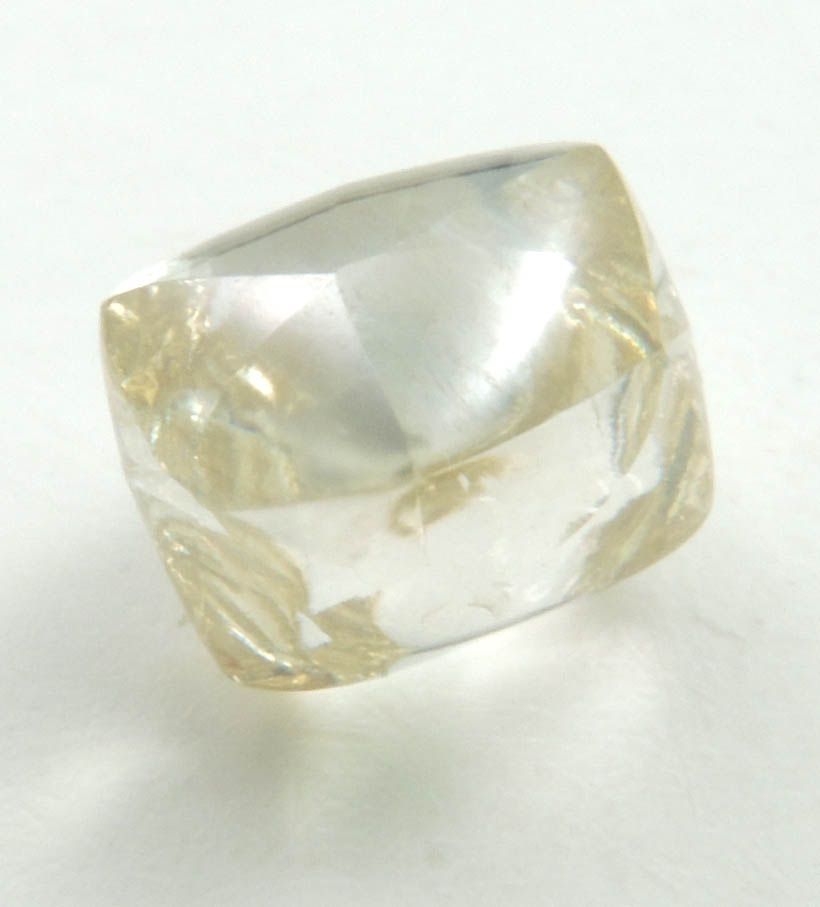 Diamond (1 carat yellow cuttable gem-grade tetrahexahedral crystal) from Williamson Mine, Mwadui, Tanzania