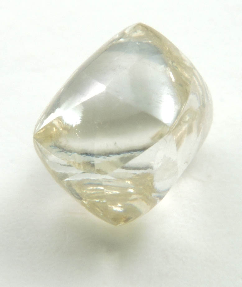 Diamond (1 carat yellow cuttable gem-grade tetrahexahedral crystal) from Williamson Mine, Mwadui, Tanzania