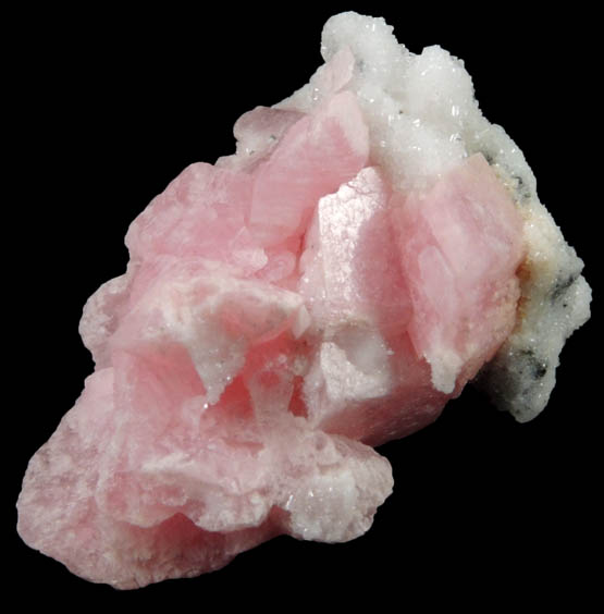 Rhodochrosite and Quartz from Silverton District, San Juan County, Colorado