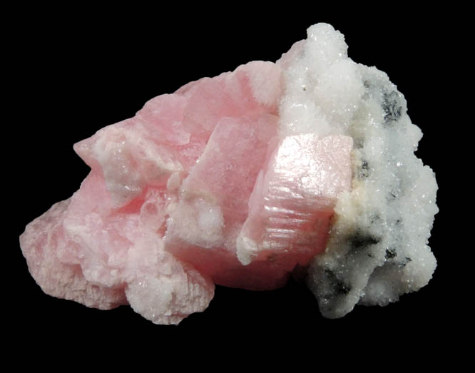 Rhodochrosite and Quartz from Silverton District, San Juan County, Colorado