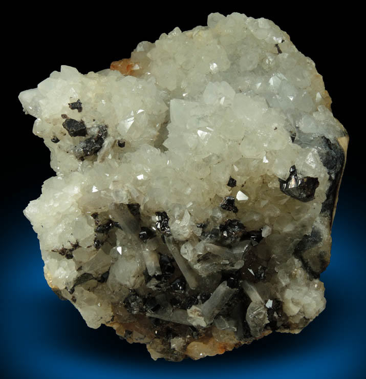 Quartz, Calcite, Sphalerite from West Cumberland Iron Mining District, Cumbria, England