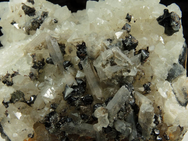 Quartz, Calcite, Sphalerite from West Cumberland Iron Mining District, Cumbria, England