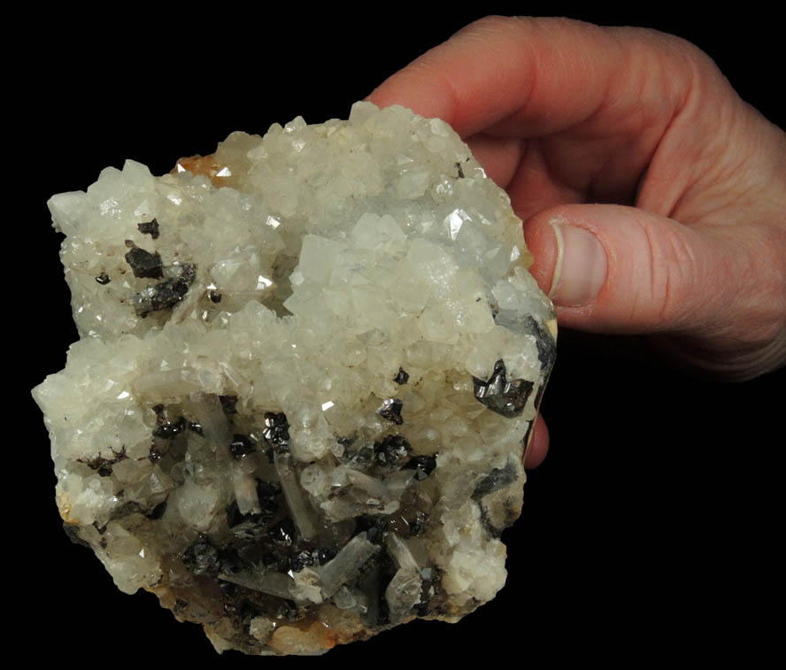 Quartz, Calcite, Sphalerite from West Cumberland Iron Mining District, Cumbria, England
