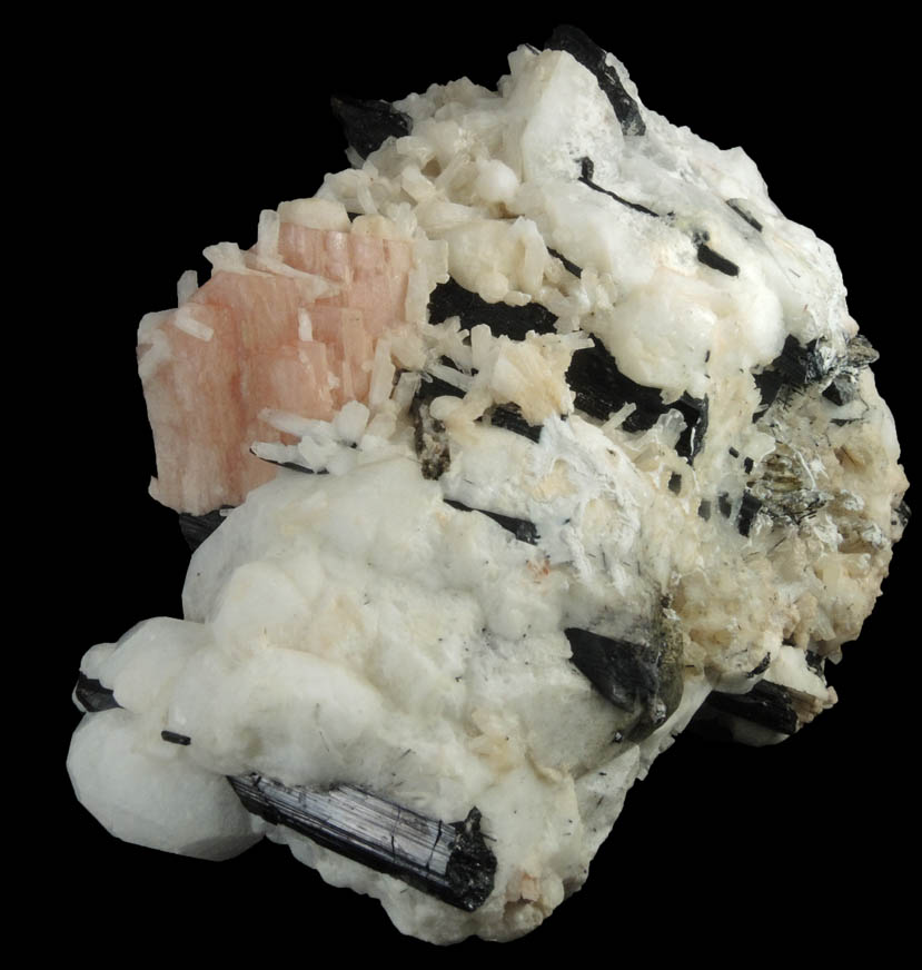 Analcime with Natrolite, Serandite, Aegirine from Poudrette Quarry, Mont Saint-Hilaire, Qubec, Canada