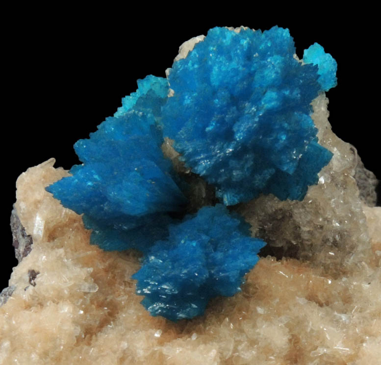 Cavansite with Stilbite from Wagholi Quarry, Maharashtra, India