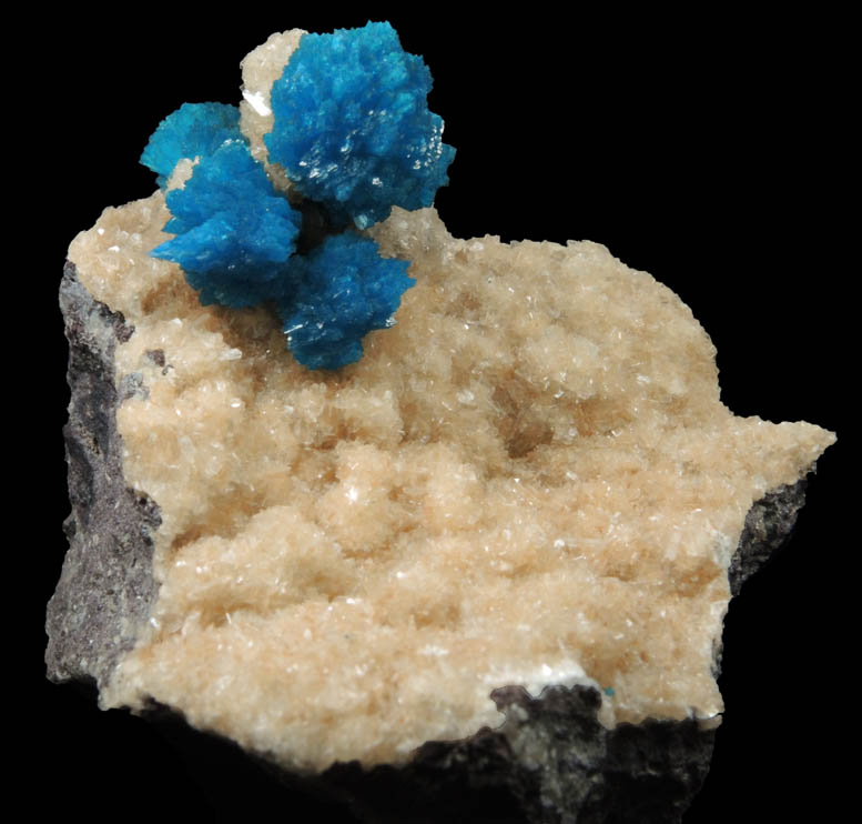 Cavansite with Stilbite from Wagholi Quarry, Maharashtra, India