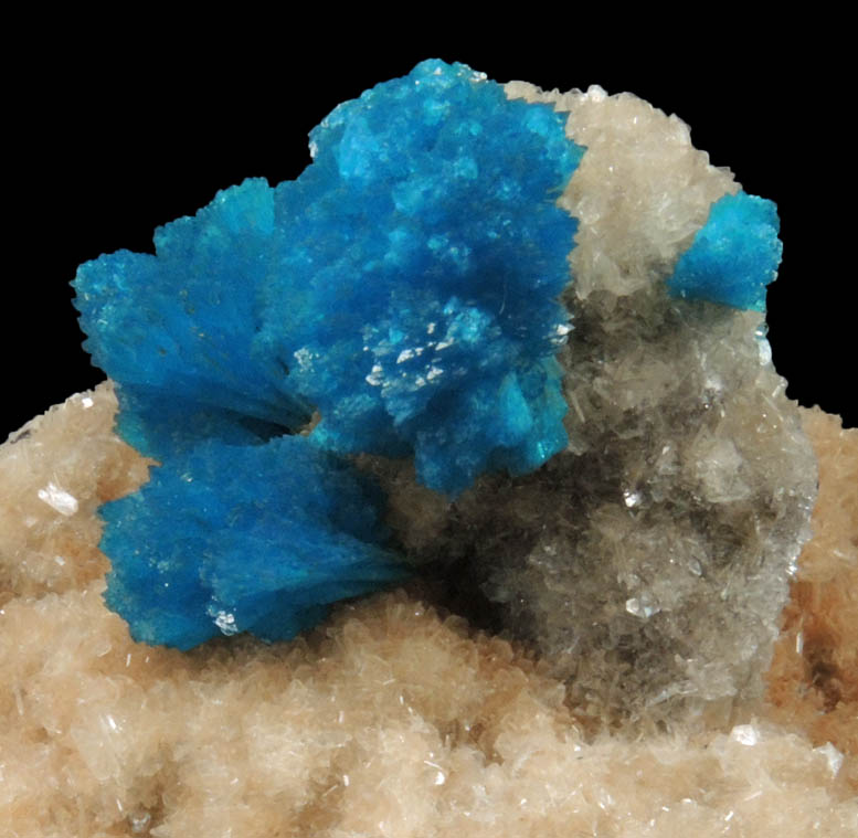 Cavansite with Stilbite from Wagholi Quarry, Maharashtra, India