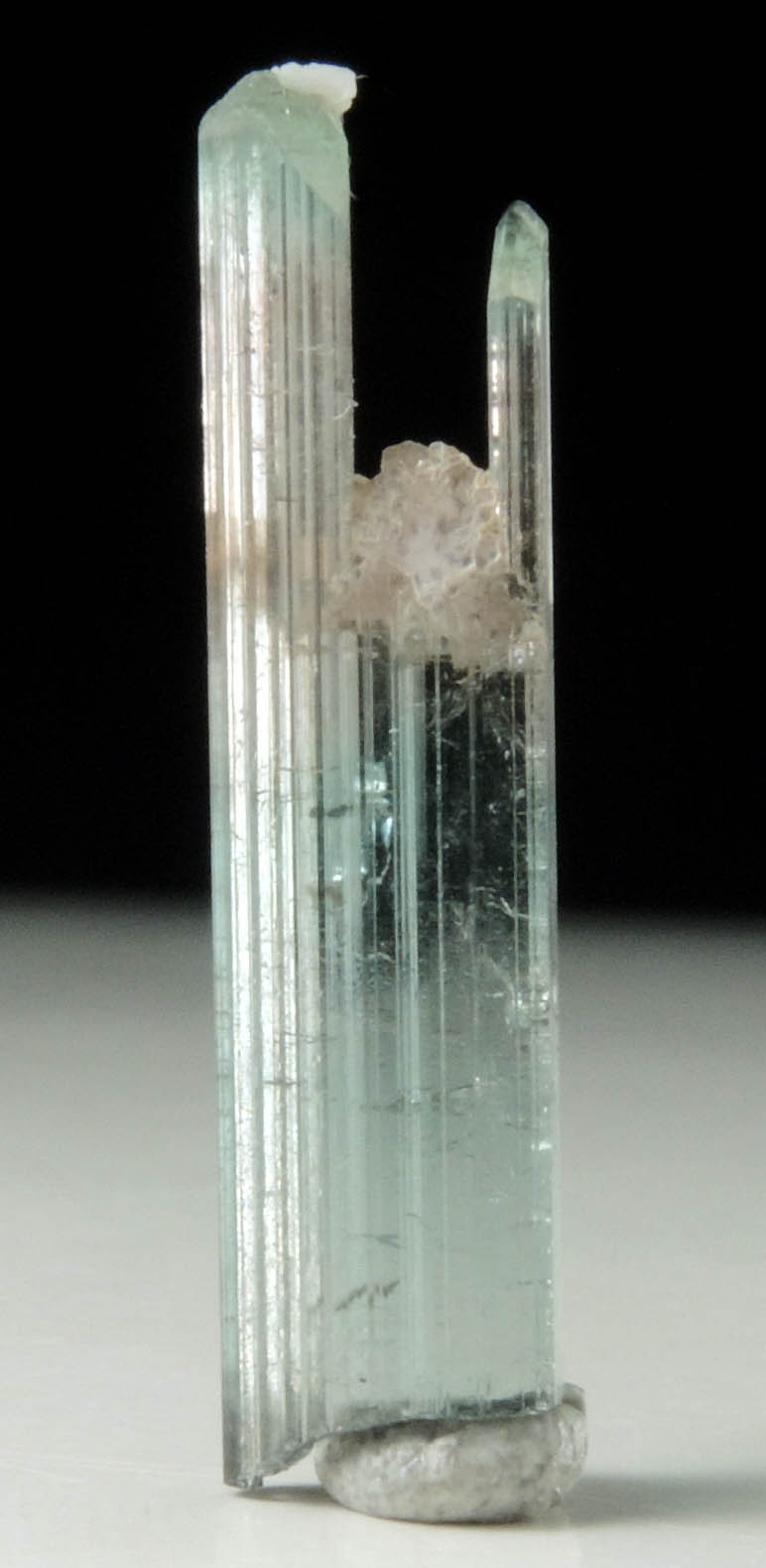 Elbaite Tourmaline with Lepidolite (interrupted growth) from Minas Gerais, Brazil