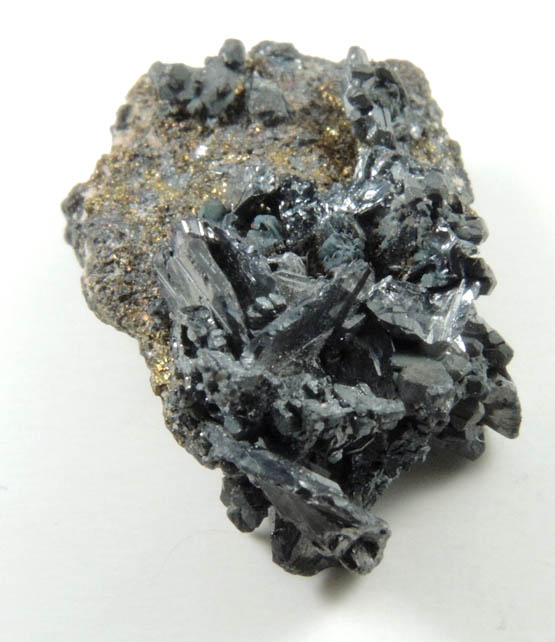 Polybasite with Acanthite over Chalcopyrite from Guanajuato Silver Mining District, Guanajuato, Mexico