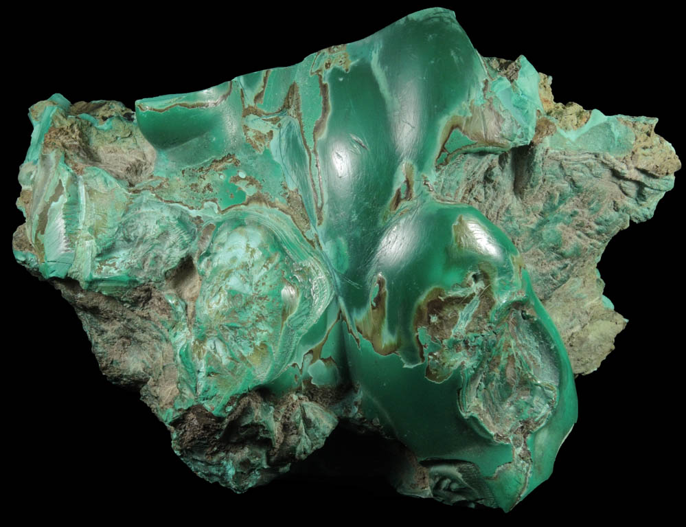 Malachite from Cornwall Iron Mines, Cornwall, Lebanon County, Pennsylvania