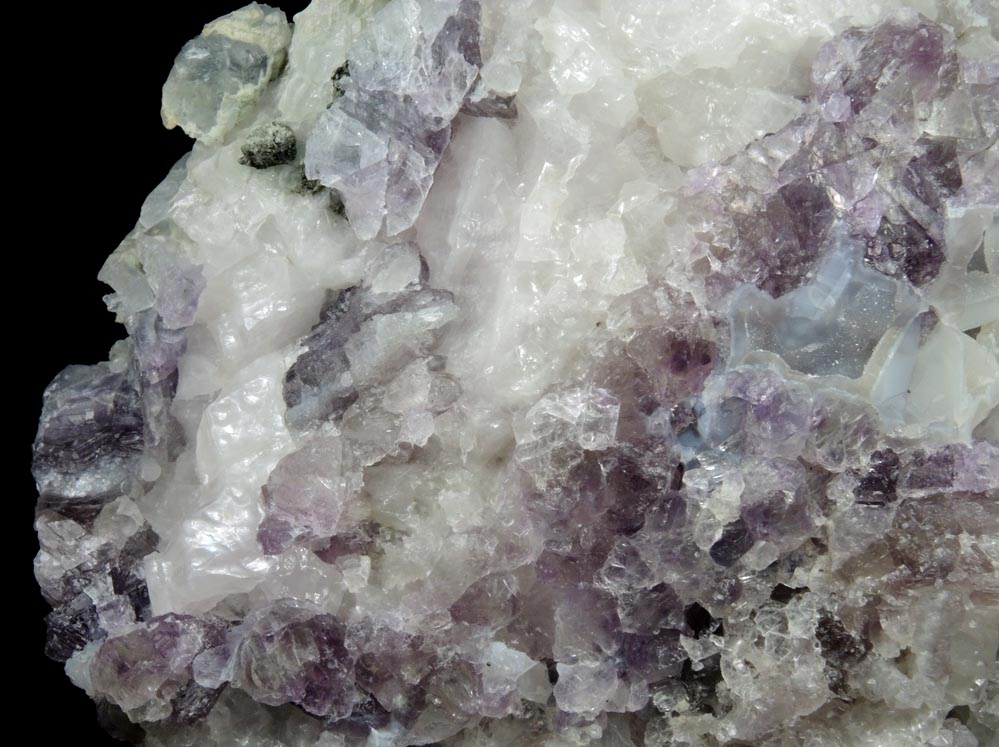 Fluorite in Calcite from Rocky Hill Quarry, Franklin Township, Somerset County, New Jersey