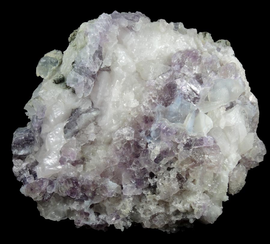 Fluorite in Calcite from Rocky Hill Quarry, Franklin Township, Somerset County, New Jersey