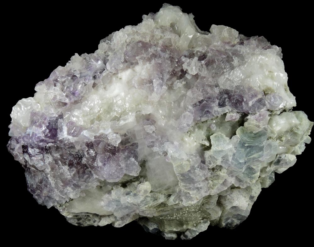 Fluorite in Calcite from Rocky Hill Quarry, Franklin Township, Somerset County, New Jersey