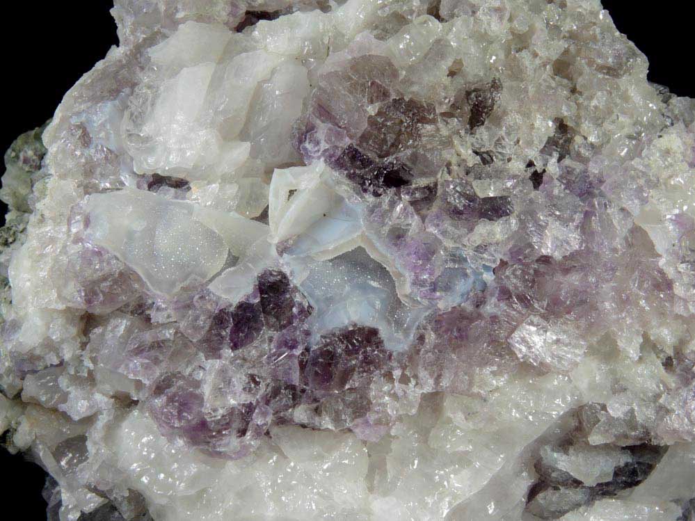 Fluorite in Calcite from Rocky Hill Quarry, Franklin Township, Somerset County, New Jersey