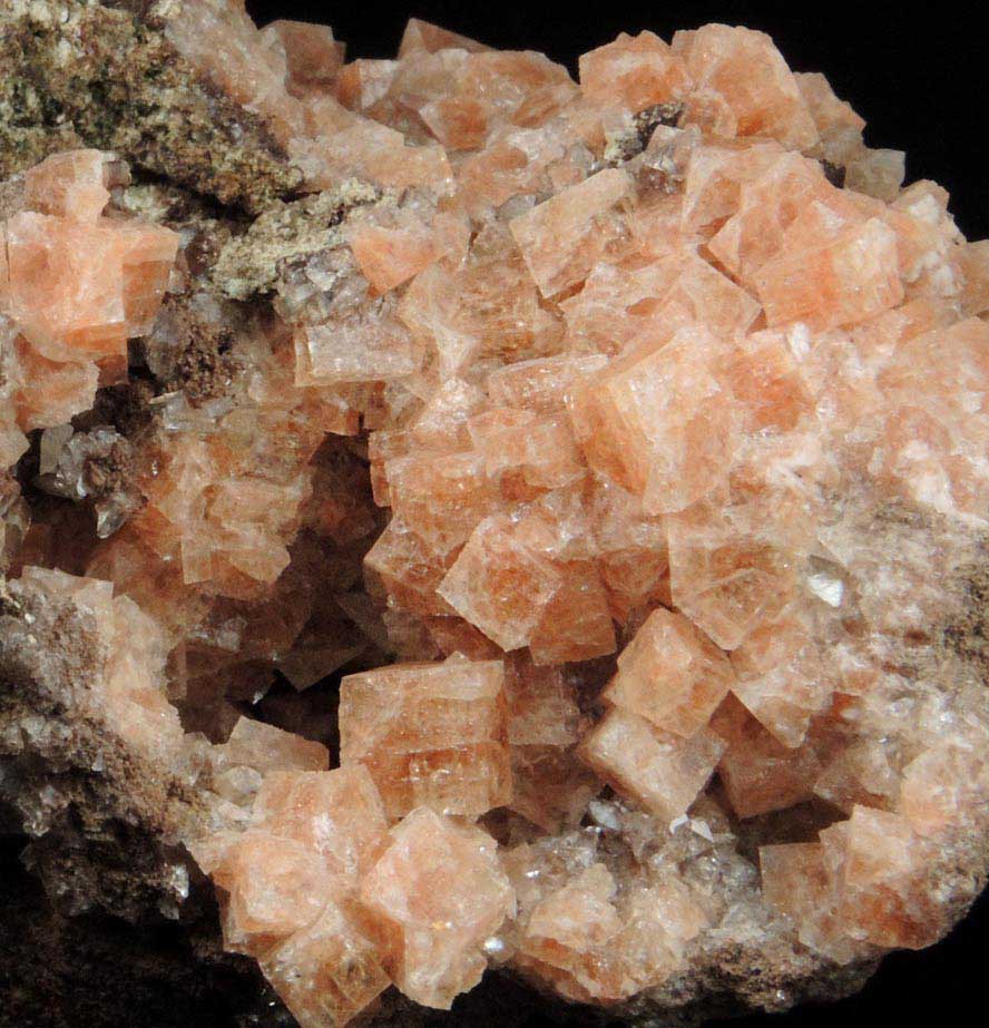 Chabazite (twinned crystals) with Calcite from Partridge Island, Parrsboro, Nova Scotia, Canada