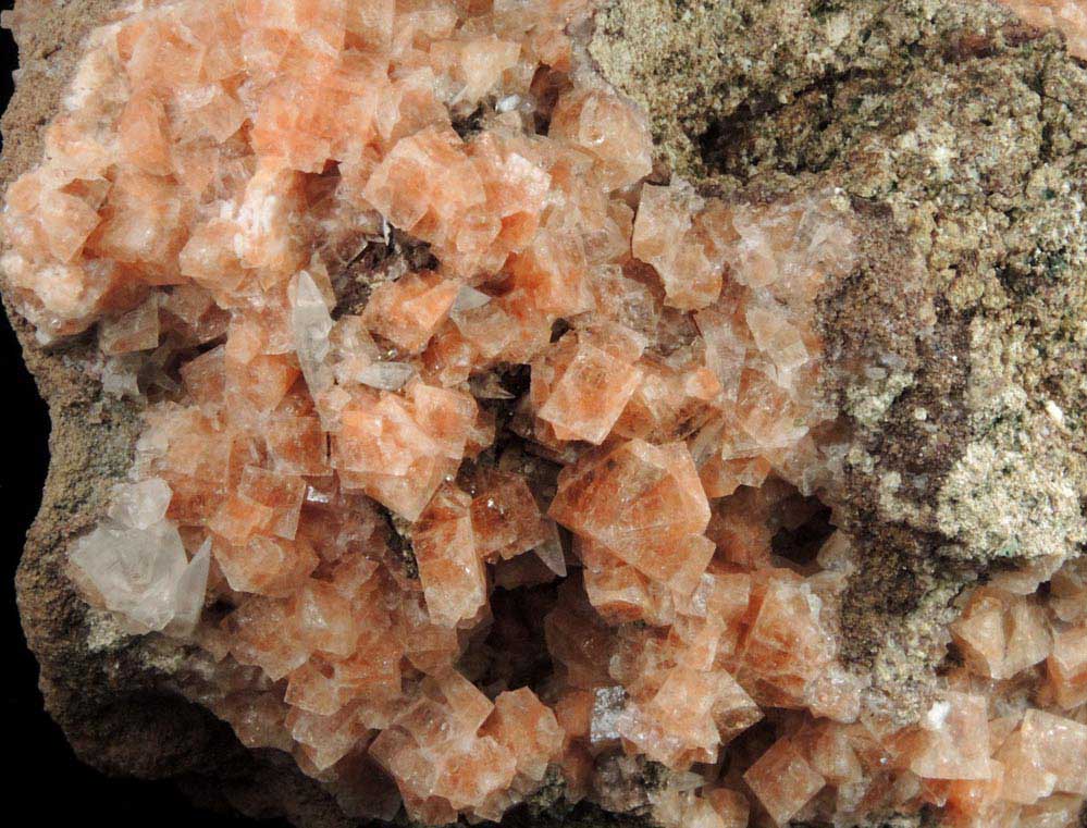 Chabazite (twinned crystals) with Calcite from Partridge Island, Parrsboro, Nova Scotia, Canada