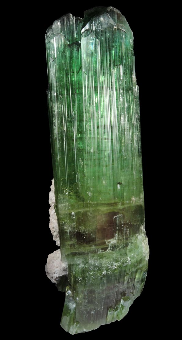 Elbaite Tourmaline (rare curved crystal) from Paprok, Kamdesh District, Nuristan Province, Afghanistan