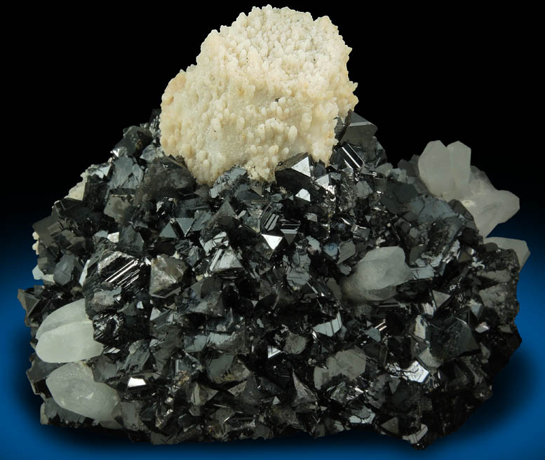 Calcite, Sphalerite, Quartz from Krushev Dol Mine, Madan District, Rhodope Mountains, Bulgaria