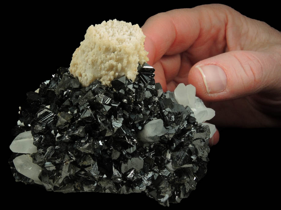Calcite, Sphalerite, Quartz from Krushev Dol Mine, Madan District, Rhodope Mountains, Bulgaria