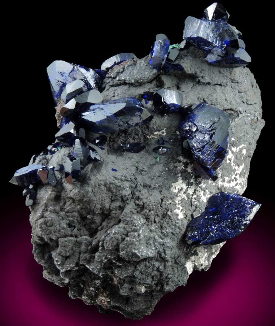 Azurite with minor Malachite from Milpillas Mine, Cuitaca, Sonora, Mexico