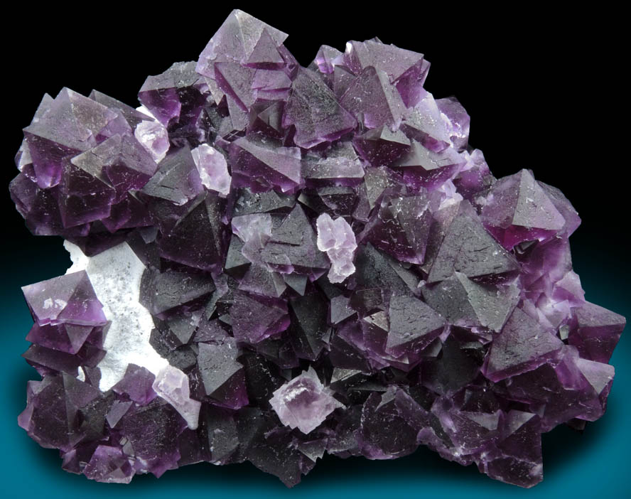 Fluorite on Quartz from De'an Mine, Wushan, Jiangxi Province, China