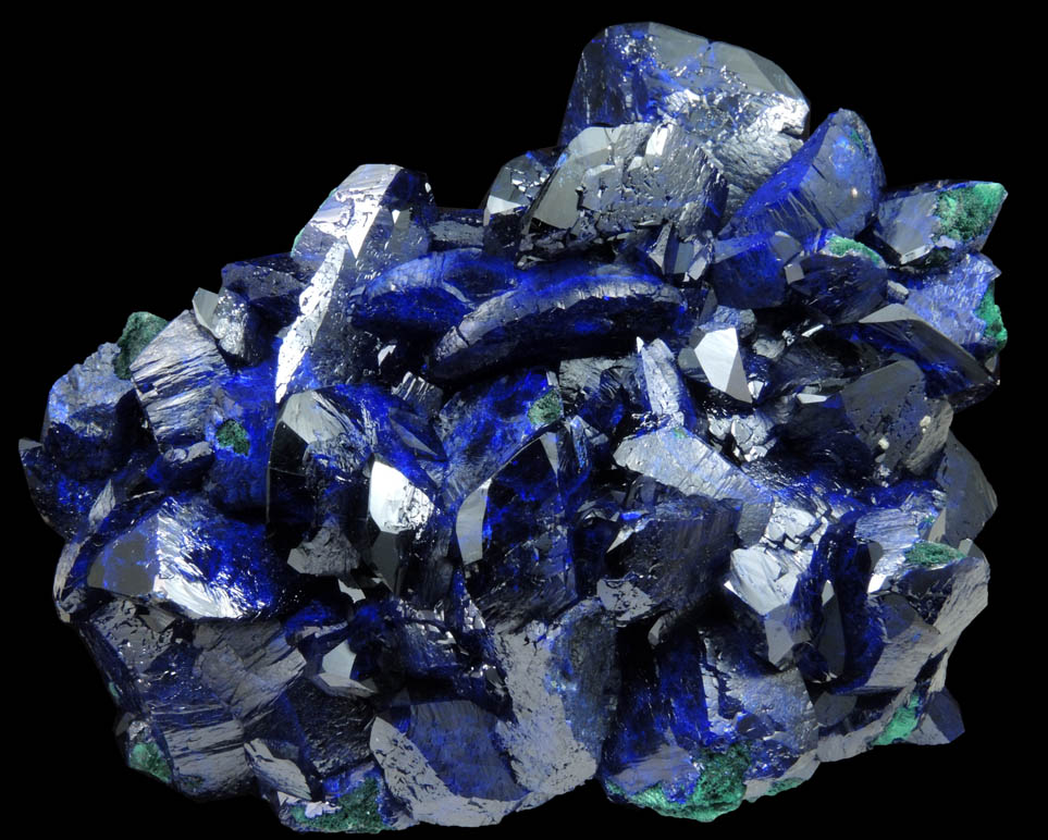 Azurite partially altered to Malachite from Milpillas Mine, Cuitaca, Sonora, Mexico