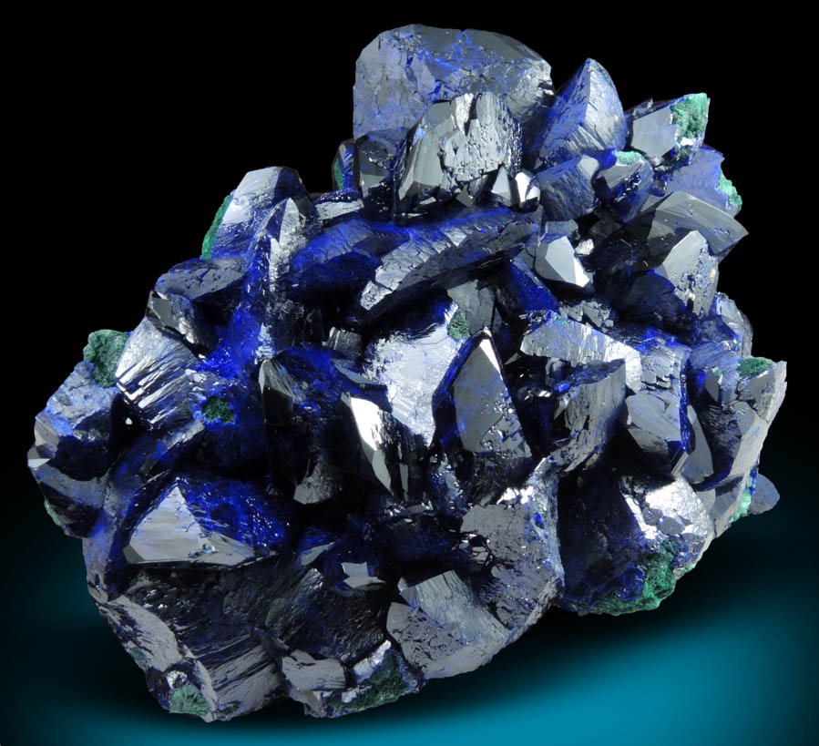 Azurite partially altered to Malachite from Milpillas Mine, Cuitaca, Sonora, Mexico