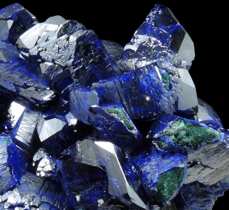 Azurite partially altered to Malachite from Milpillas Mine, Cuitaca, Sonora, Mexico